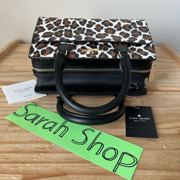 ♠️Kate Spade Madison Spotted Leopard Small Satchel - Picture 6 of 15